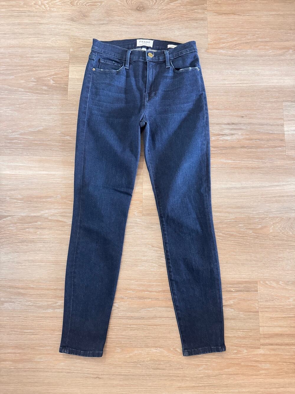 Frame Denim | Le Skinny de Jeanne Crop Size 28 Dark Wash High Rise Skinny